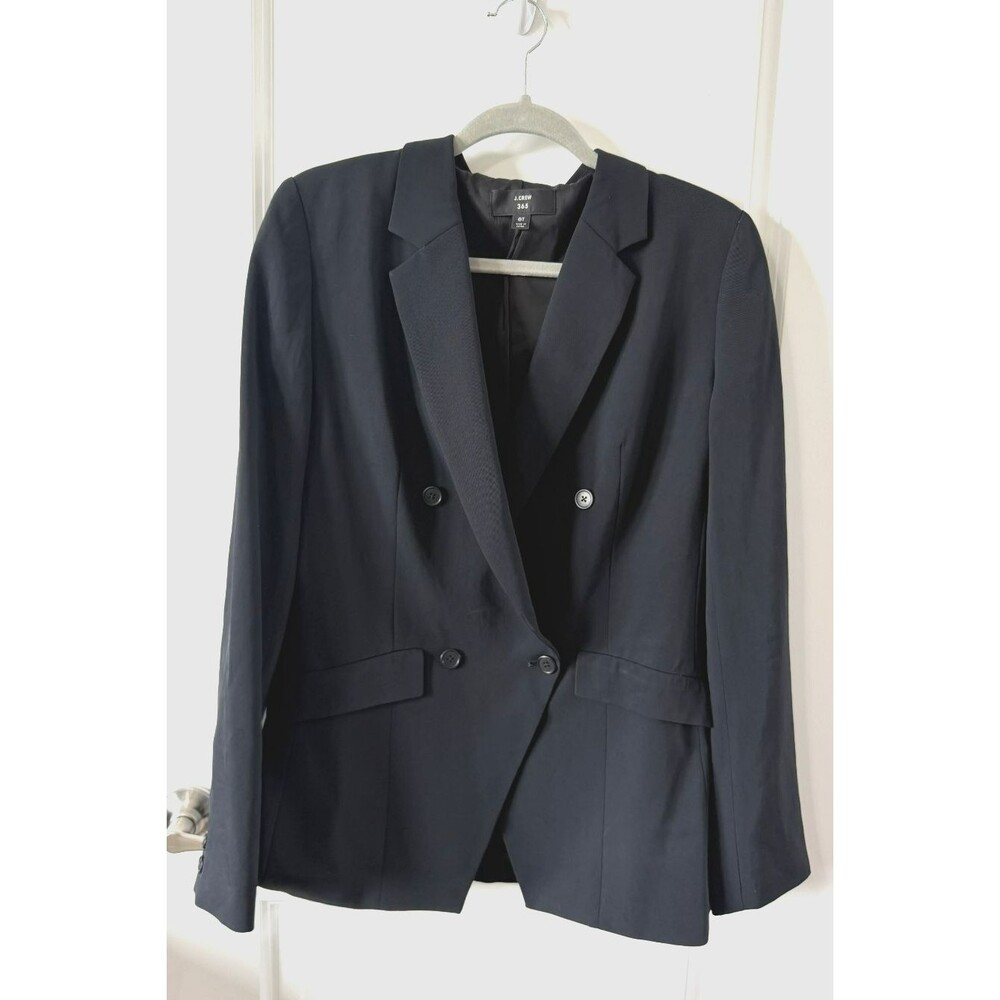 J.Crew 365 Blazer Size 6T Black Double-Breasted Classic Separates preppy buttons